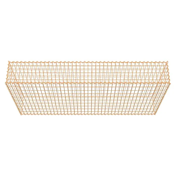 Gabiona Gabione - 200 x 30 x 100 cm, Maschenbreite: 5 cm, Maschenhöhe: 10 cm, Unverzinkt - Drahtkorb in Trapezform. Ideal für die Organisation von Gegenständen im Haushalt oder als dekoratives Element.