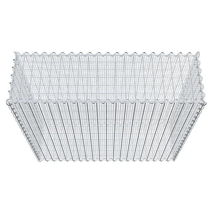 Gabiona Gabione - 100 x 30 x 90 cm, Maschenbreite: 5 cm, Maschenhöhe: 10 cm, Splittgabione - Ein Gabionenkorb aus verzinktem Drahtgitter, leer, bereit für die Befüllung mit Steinen zur Gartengestaltung oder als Lärmschutzwand.