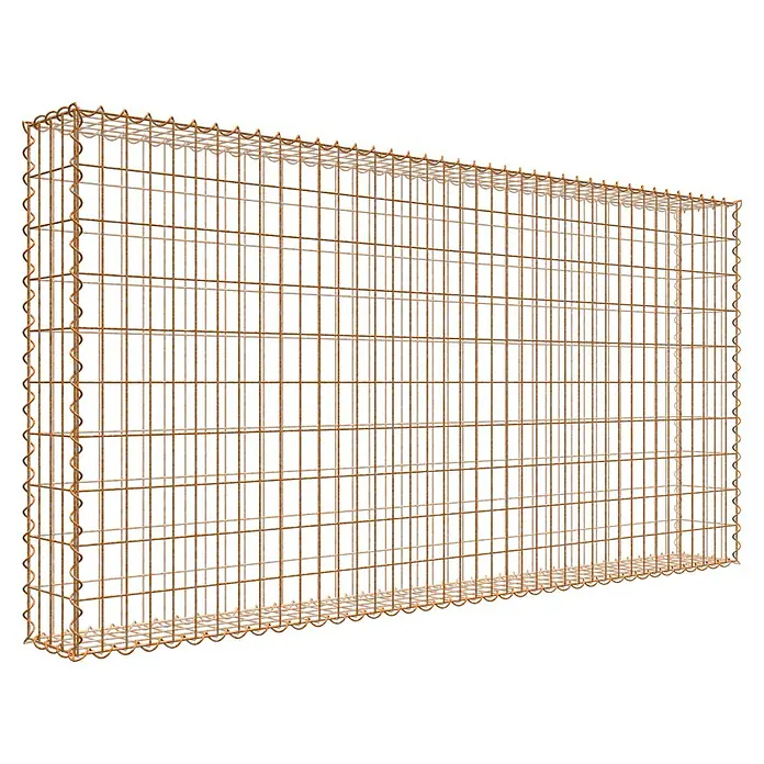 Gabiona Gabione - 200 x 20 x 100 cm, Maschenbreite: 5 cm, Maschenhöhe: 10 cm, Unverzinkt - Gabione aus Metalldrahtgeflecht für den Außenbereich, robust und langlebig. Ideal für Gartenbau, Landschaftsbau und Erosionsschutz.