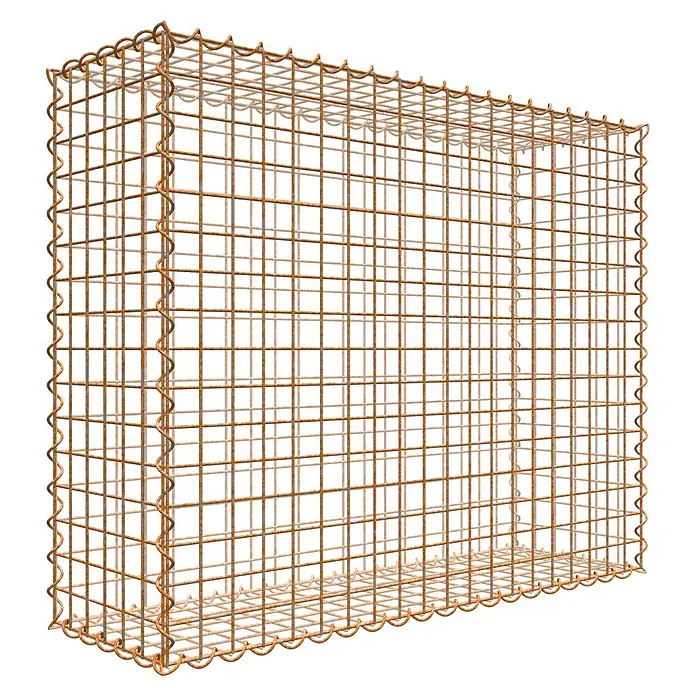 Gabiona Gabione - 100 x 30 x 80 cm, Maschenbreite: 5 cm, Maschenhöhe: 5 cm, Unverzinkt - Gabione aus verzinktem Drahtgitter, ideal für den Garten- und Landschaftsbau, zur Hangbefestigung oder als dekoratives Element im Außenbereich.