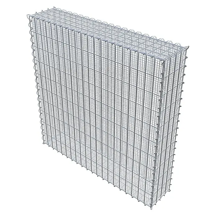 Gabiona Gabione - 100 x 20 x 100 cm, Maschenbreite: 5 cm, Maschenhöhe: 10 cm, Splittgabione - Gabionenkorb aus Drahtgeflecht für den Garten- und Landschaftsbau, robust und langlebig.