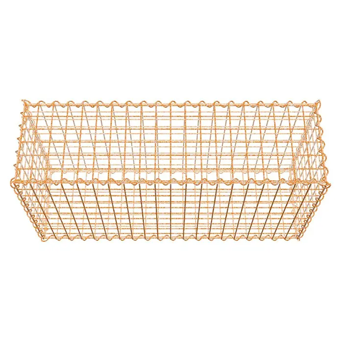 Gabiona Gabione - 100 x 30 x 50 cm, Maschenbreite: 5 cm, Maschenhöhe: 5 cm, Unverzinkt - Drahtkorb mit Rostoptik, ideal zur Aufbewahrung von Gegenständen oder als dekoratives Element. Die Gitterstruktur sorgt für Luftzirkulation.