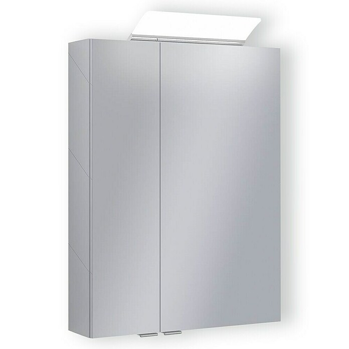 Riva LED-Spiegelschrank (B x H: 70 x 80 cm, Mit Beleuchtung, Spanplatte, Farblos)