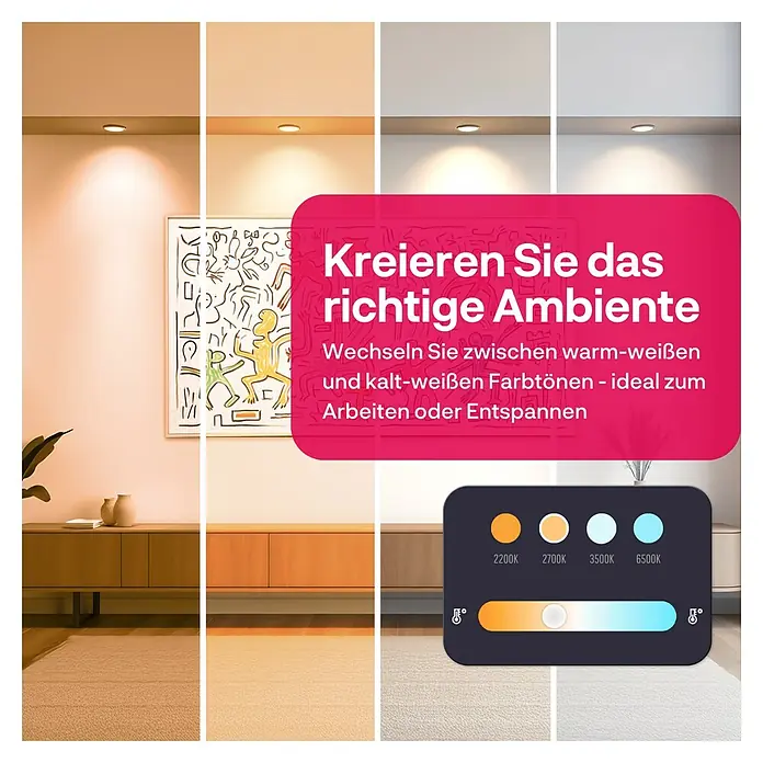 Innr Lighting Smart-LED-Lampen Set Spot Komfort - GU10, Dimmbar, Mehrfarbig, 470 lm, 4,9 W, 2 Stk. - Anpassbare LED-Beleuchtung für das perfekte Ambiente.