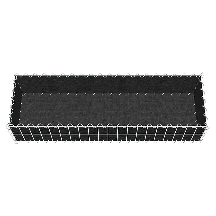 Gabiona Gabione - 100 x 30 x 20 cm, Maschenbreite: 5 cm, Maschenhöhe: 10 cm, Bepflanzbar - Rechteckiger Pflanzkübel aus schwarzem Stoff mit einem Drahtgeflecht, ideal für den Garten und die stilvolle Präsentation Ihrer Pflanzen.