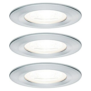 Paulmann LED-Einbauleuchten-Set Nova (6,5 W, Aluminium, 3 Stk., Warmweiß, Durchmesser: 7,8 cm, IP44)
