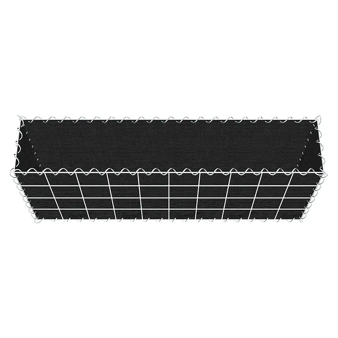 Gabiona Gabione - 100 x 20 x 40 cm, Maschenbreite: 10 cm, Maschenhöhe: 10 cm, Bepflanzbar - Schwarzer Gabionenkorb mit Drahtgeflecht für Steine oder Pflanzen, ideal zur Gartendekoration und als Sichtschutz.