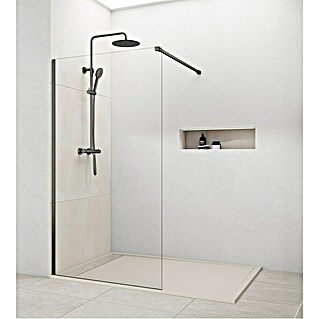 GME Mampara de ducha fija Screen Titanio (An x Al: 78 x 195 cm, Titanio)