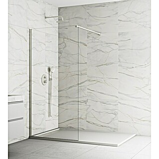 GME Mampara de ducha fija Screen Nickel (An x Al: 98 x 195 cm, Nickel)