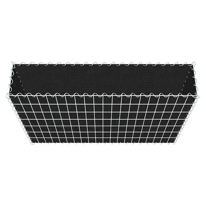 Gabiona Gabione - 100 x 20 x 70 cm, Maschenbreite: 5 cm, Maschenhöhe: 10 cm, Bepflanzbar - Schwarzer Gabionen-Pflanzkasten mit Drahtgestell, ideal zur stilvollen Gartendekoration. Robust und dekorativ für Ihre Pflanzen.