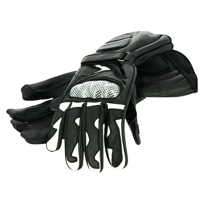 Guantes - XL, Poliamida, Específico para: Motoristas - Guantes de moto negros con detalles blancos. Protectores y elegantes para cualquier viaje.