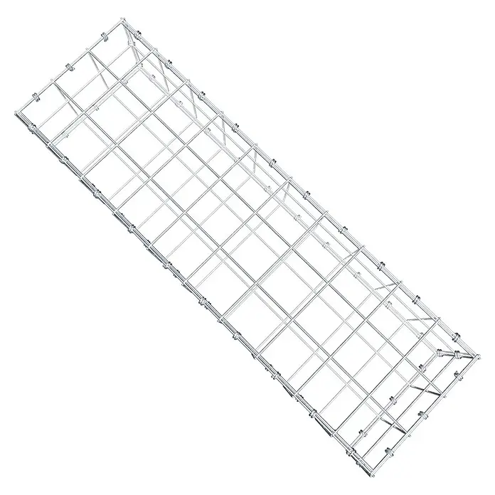 Gabiona Gabione - 100 x 30 x 20 cm, Maschenbreite: 10 cm, Maschenhöhe: 10 cm - Ansicht eines modularen Bühnengerüsts, das eine robuste und anpassbare Struktur für Veranstaltungen bietet.
