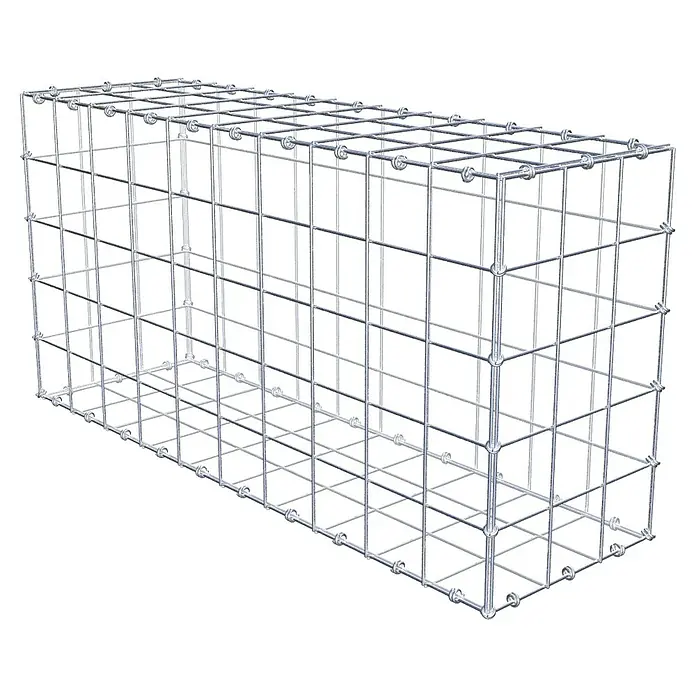 Gabiona Gabione - 100 x 30 x 50 cm, Maschenbreite: 10 cm, Maschenhöhe: 10 cm - Drahtgitterbox zur Verwendung als Stützmauer oder dekoratives Element im Garten. Robuste Konstruktion für den Außenbereich.