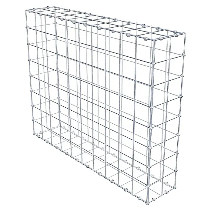 Gabiona Gabione - 100 x 20 x 80 cm, Maschenbreite: 10 cm, Maschenhöhe: 10 cm - Ein Drahtgitterkorb, der zur Stabilisierung von Hängen oder zur dekorativen Gestaltung von Gärten verwendet werden kann. Robuste Konstruktion für vielseitige Anwendungen.