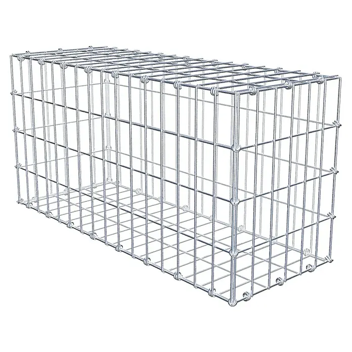 Gabiona Gabione - 80 x 30 x 40 cm, Maschenbreite: 5 cm, Maschenhöhe: 10 cm - Drahtgitterbox für den Gartenbau oder Landschaftsbau, ideal für Steine, Pflanzen oder dekorative Elemente. Robuste Konstruktion für vielfältige Anwendungen.