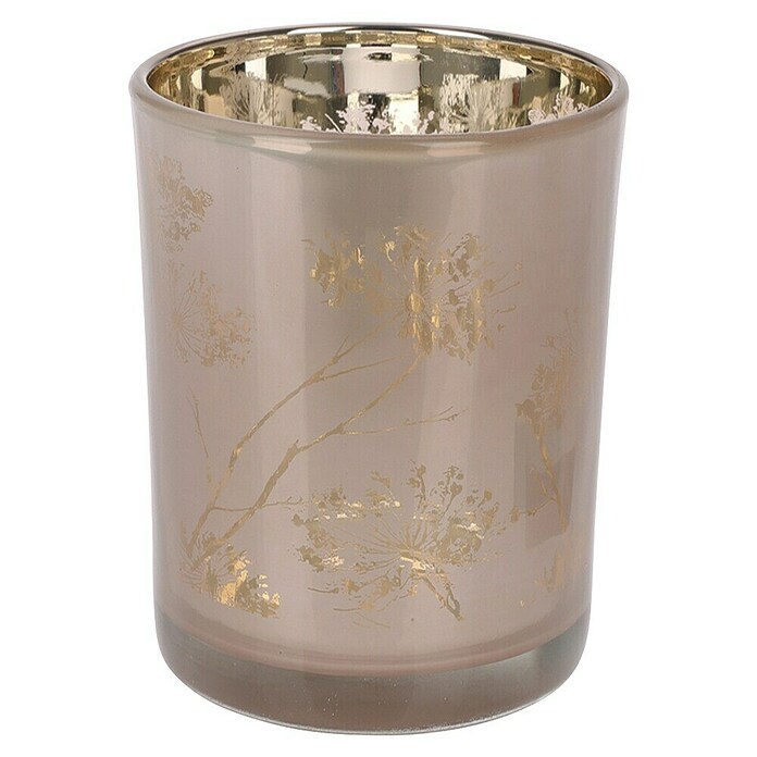 Theelichthouder Mercury Dandelion (Ø x h: 10 x 12,5 cm, Wit, Zilver, Roze) | BAUHAUS