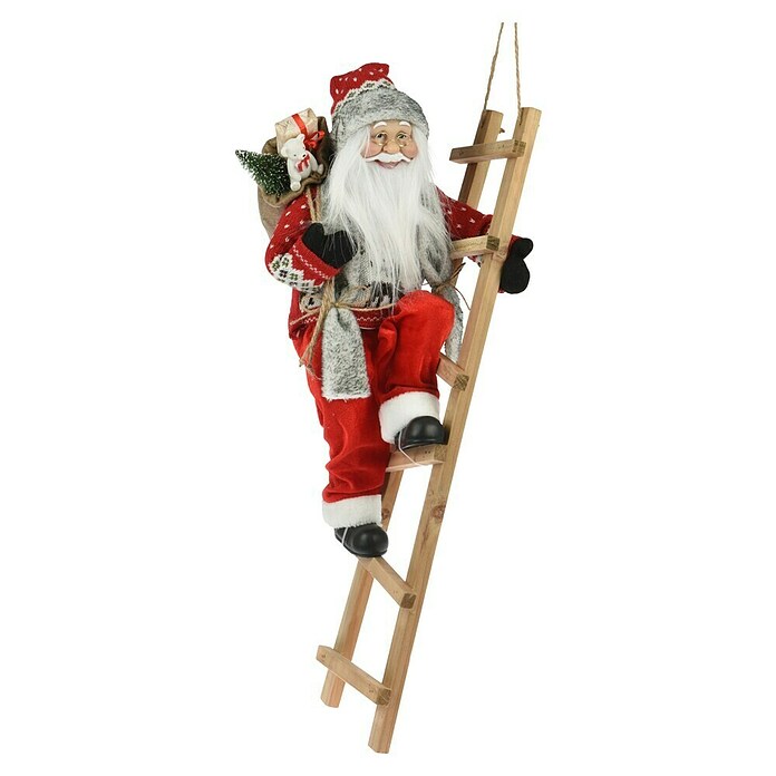 Kerstman op Trap (Hoogte: 65 cm) | BAUHAUS