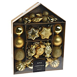 Set kerstballen (Goud, Kunststof, 32 st.)
