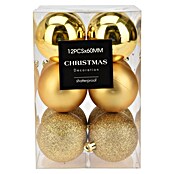 Set kerstballen (Goud, Kunststof, Diameter: 6 cm, 12 st.) | BAUHAUS
