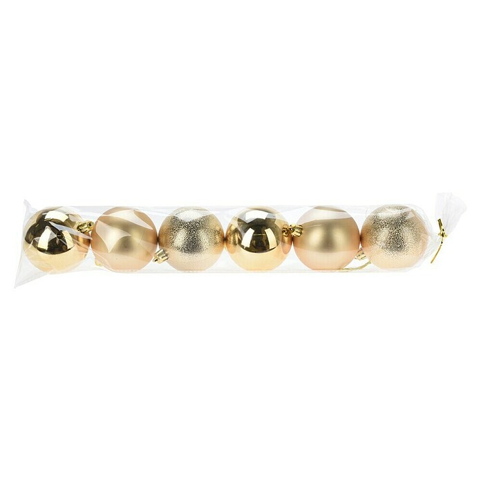 Set kerstballen (Goud, Kunststof, 6 st.) | BAUHAUS