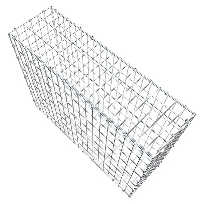 Gabiona Gabione - 100 x 30 x 80 cm, Maschenbreite: 5 cm, Maschenhöhe: 10 cm - Produktabbildung eines Gabionenkorbs, ideal für Landschaftsbau und Stützmauern. Robustes Design für vielseitige Anwendungen.