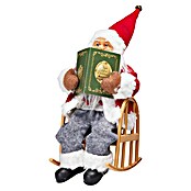 Led-kerstman op Stoel met Boek (Hoogte: 25 cm) | BAUHAUS