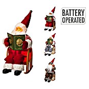 Led-kerstman op Stoel met Boek (Hoogte: 25 cm) | BAUHAUS