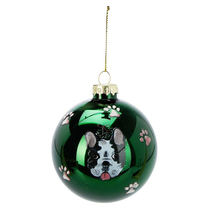 Kerstbal met motief (Rood, Groen, Glas) | BAUHAUS