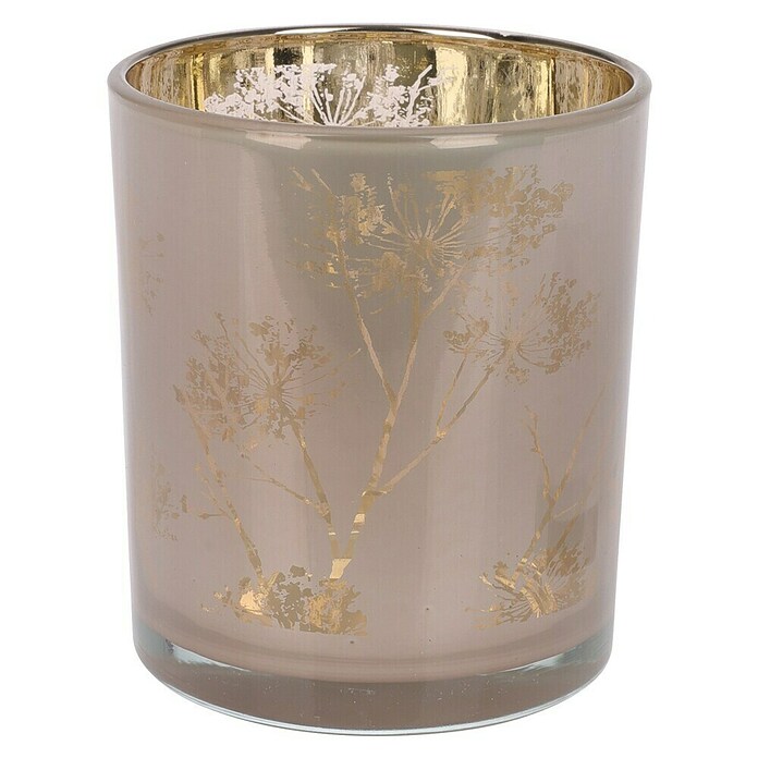 Theelichthouder Dandelion (Ø x h: 9 x 10 cm, Wit, Zilver, Roze, Glas) | BAUHAUS