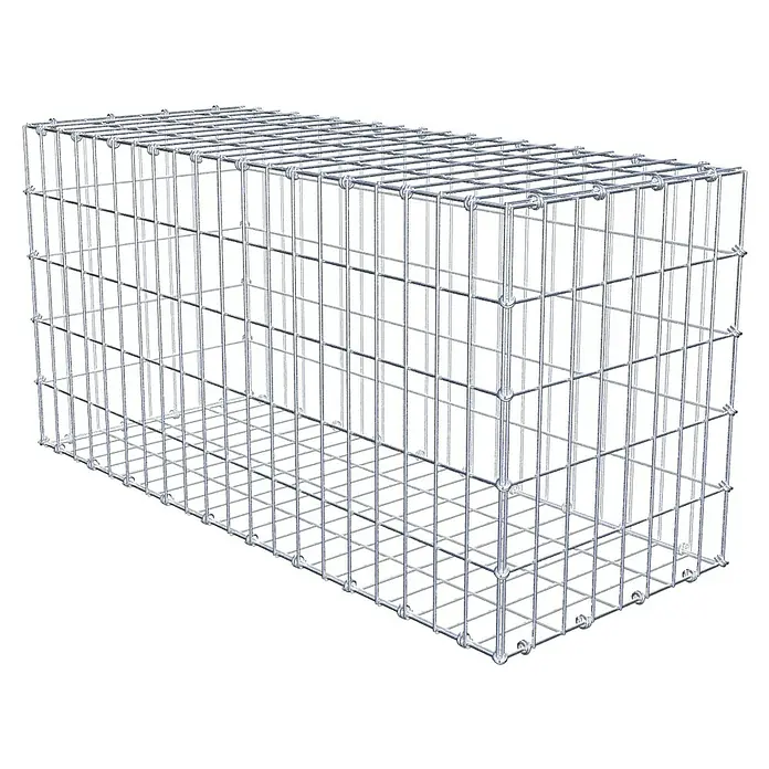 Gabiona Gabione - 100 x 40 x 50 cm, Maschenbreite: 5 cm, Maschenhöhe: 10 cm - Gabionenkonstruktion aus Drahtgeflecht. Ideal für den Garten- und Landschaftsbau.