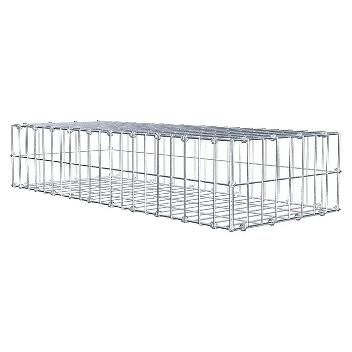 Gabiona Gabione - 100 x 40 x 20 cm, Maschenbreite: 5 cm, Maschenhöhe: 10 cm - Gabionen-Korb aus verzinktem Stahlgitter für den Garten- und Landschaftsbau, stabil und langlebig.