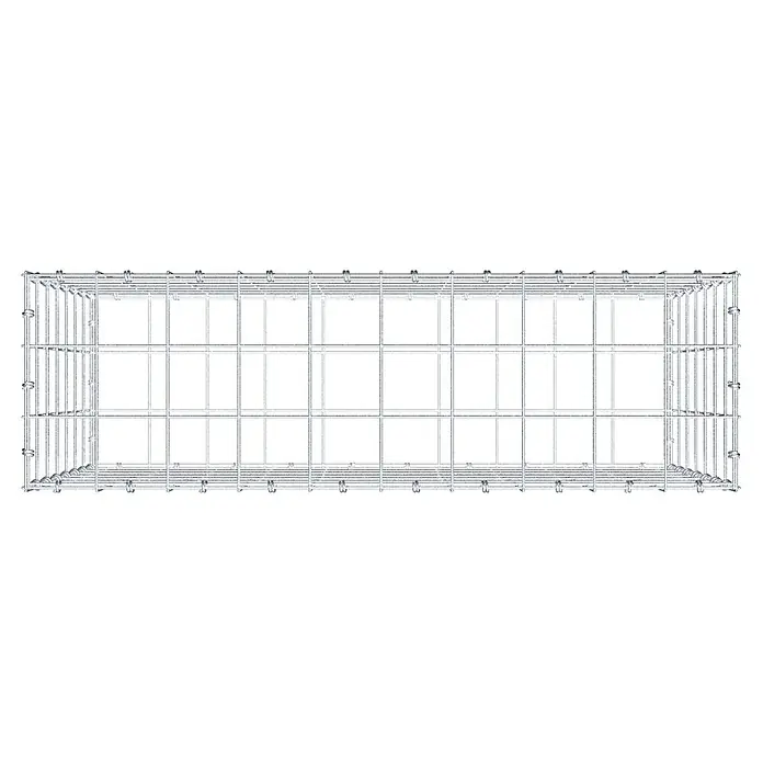 Gabiona Gabione - 100 x 30 x 70 cm, Maschenbreite: 10 cm, Maschenhöhe: 10 cm - Metallgitterkorb, ideal für Lagerung & Organisation. Seine robuste Bauweise sorgt für Langlebigkeit. Praktisch für viele Einsatzbereiche!