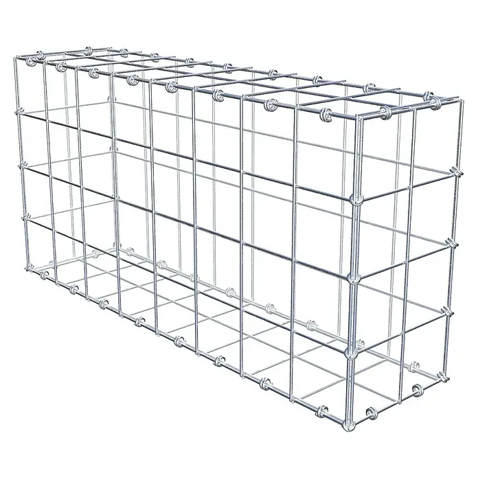 Gabiona Gabione - 80 x 20 x 40 cm, Maschenbreite: 10 cm, Maschenhöhe: 10 cm - Ein Drahtgitterkorb, ideal für Gabionen oder als dekoratives Element im Garten. Das robuste Design bietet Stabilität und vielfältige Einsatzmöglichkeiten.