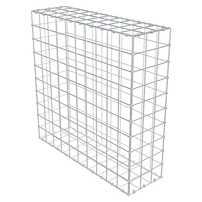 Gabiona Gabione - 100 x 30 x 100 cm, Maschenbreite: 10 cm, Maschenhöhe: 10 cm - Abbildung eines Gabionenkorbs aus Drahtgeflecht. Das Produkt eignet sich ideal für den Garten- und Landschaftsbau.