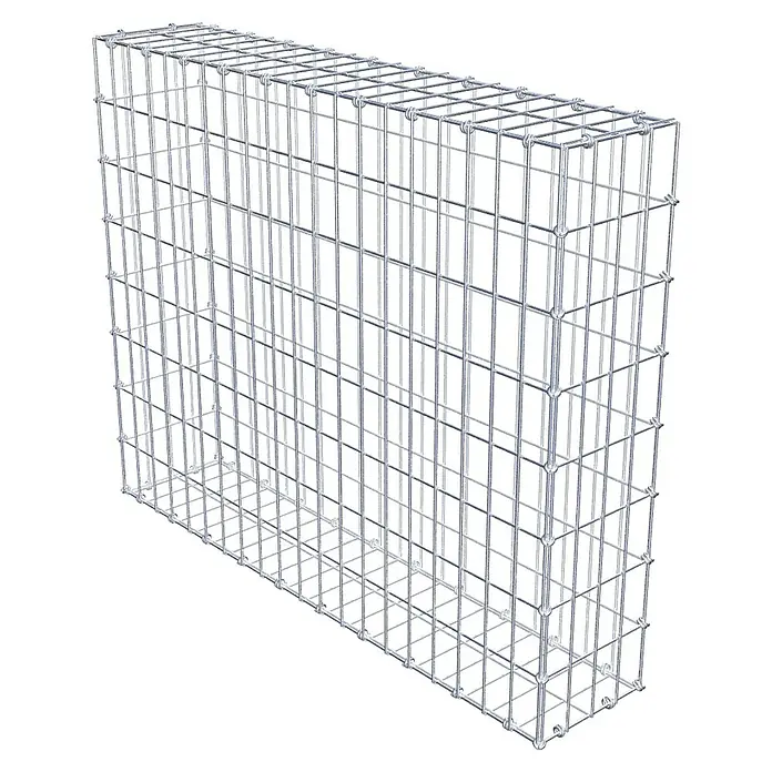 Gabiona Gabione - 100 x 20 x 80 cm, Maschenbreite: 5 cm, Maschenhöhe: 10 cm - Ein Gabionen-Korb aus Drahtgitter, ideal für den Garten- und Landschaftsbau. Robust und vielseitig einsetzbar für Mauern und Zäune.