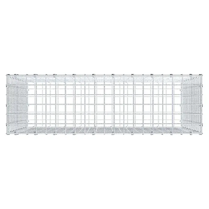 Gabiona Gabione - 100 x 30 x 80 cm, Maschenbreite: 5 cm, Maschenhöhe: 5 cm - Gabionenkorb aus verzinktem Drahtgeflecht, robust und langlebig für den Gartenbau und Landschaftsbau. Perfekt für Stützmauern und dekorative Elemente.