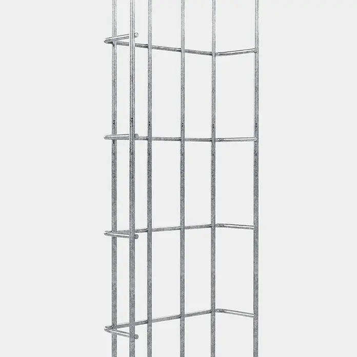 Gabiona Kabelkanal - 18 x 5 x 110 cm, Silber - Metallgitterstruktur, ideal als Stütze für Pflanzen oder dekoratives Element, robust und vielseitig einsetzbar.