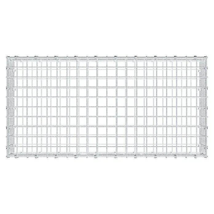 Gabiona Gabione - 100 x 50 x 20 cm, Maschenbreite: 5 cm, Maschenhöhe: 5 cm - Ein Gabionen-Bausatz aus verzinktem Drahtgeflecht für den Bau von Stützmauern oder dekorativen Elementen im Garten.