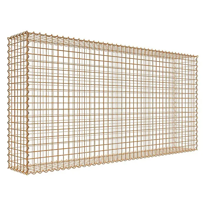 Gabiona Gabione - 200 x 30 x 100 cm, Maschenbreite: 5 cm, Maschenhöhe: 5 cm, Unverzinkt - Gabionenkäfig aus Drahtgeflecht für den Garten- und Landschaftsbau. Robuste Konstruktion für vielfältige Gestaltungsmöglichkeiten im Außenbereich.