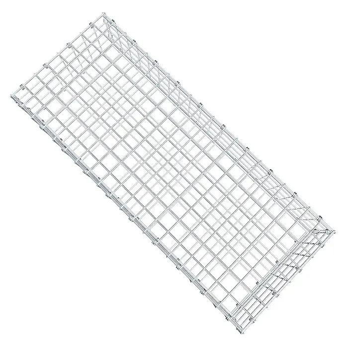 Gabiona Gabione - 100 x 40 x 20 cm, Maschenbreite: 5 cm, Maschenhöhe: 5 cm - Gitterkorb: Ein stabiler, rechteckiger Gitterkorb aus Metall, ideal für Lagerung und Transport. Robuste Konstruktion für vielseitige Anwendungen.