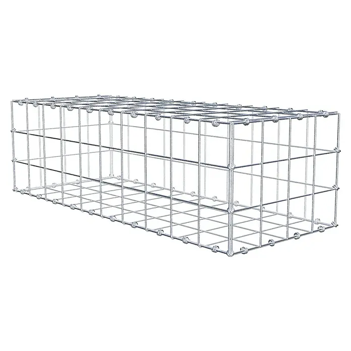 Gabiona Gabione - 100 x 40 x 30 cm, Maschenbreite: 10 cm, Maschenhöhe: 10 cm - Ein Gabionen-Käfig aus Drahtgeflecht, ideal für den Garten- und Landschaftsbau zur Gestaltung von Stützmauern und dekorativen Elementen.