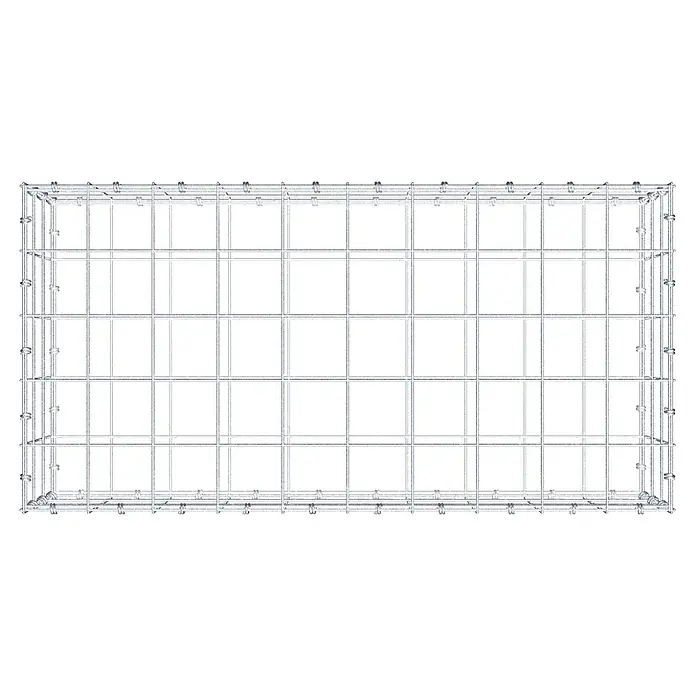 Gabiona Gabione - 100 x 50 x 30 cm, Maschenbreite: 10 cm, Maschenhöhe: 10 cm - Ein rechteckiger Gabionen-Käfig aus Drahtgitter, ideal für den Garten- und Landschaftsbau. Robuste Konstruktion für vielfältige Anwendungen.