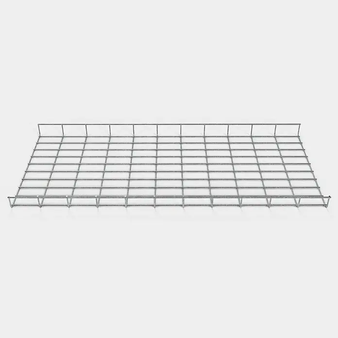 Gabiona Rankgitter - L x B x H: 48 x 5 x 110 cm, Silber, Stahl, Maschenbreite: 5 cm, Maschenhöhe: 10 cm - Metallgitterregal zur Aufbewahrung. Das Gitterregal ist stabil und langlebig, ideal für Lager- oder Ausstellungszwecke.