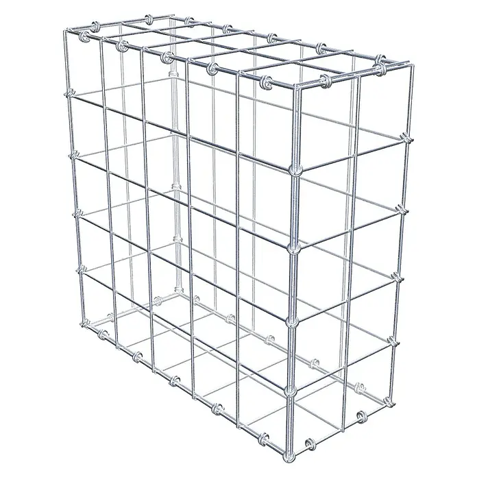 Gabiona Gabione - 50 x 20 x 50 cm, Maschenbreite: 10 cm, Maschenhöhe: 10 cm - Drahtgitterbox zur Befüllung mit Steinen oder anderen Materialien als dekoratives oder stützendes Element im Garten.
