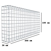 Gabiona Gabione (200 x 30 x 100 cm, Maschenbreite: 10 cm, Maschenhöhe: 10 cm) | BAUHAUS