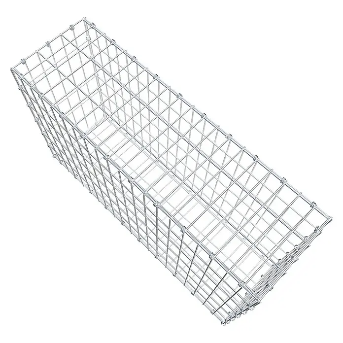 Gabiona Gabione - 100 x 30 x 60 cm, Maschenbreite: 5 cm, Maschenhöhe: 10 cm - Ein Gabionenkorb aus Drahtgeflecht, ideal für Gartenbau und Landschaftsgestaltung. Die stabile Konstruktion bietet vielseitige Einsatzmöglichkeiten.