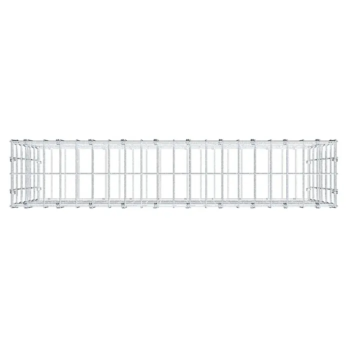 Gabiona Gabione - 100 x 20 x 60 cm, Maschenbreite: 5 cm, Maschenhöhe: 10 cm - Metallgitterbox, ideal für Lagerung und Transport. Robuste Konstruktion für vielseitige Anwendungen im Lagerbereich und Logistik.