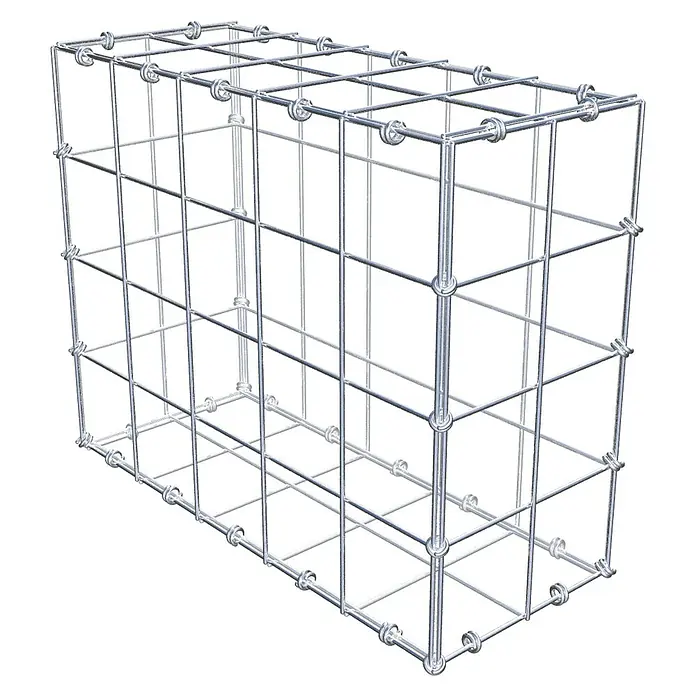 Gabiona Gabione - 50 x 20 x 40 cm, Maschenbreite: 10 cm, Maschenhöhe: 10 cm - Ein Drahtgitterkorb, ideal zur Befüllung mit Steinen oder anderen Materialien, für den Einsatz im Garten- und Landschaftsbau.