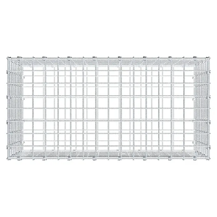Gabiona Gabione - 80 x 40 x 40 cm, Maschenbreite: 5 cm, Maschenhöhe: 5 cm - Metallgitterbox für Lagerung/Transport, robust und stapelbar, ideal für Lager/Industrie. Stabile Konstruktion für schwere Güter.