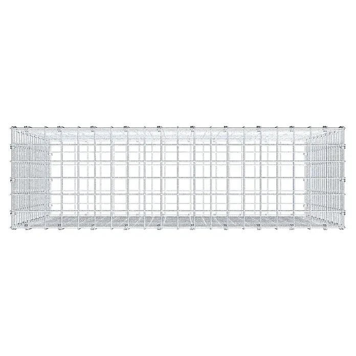Gabiona Gabione - 100 x 30 x 90 cm, Maschenbreite: 5 cm, Maschenhöhe: 5 cm - Gabione aus verzinktem Drahtgeflecht, ideal für den Gartenbau und zur Hangbefestigung. Robuste Konstruktion für vielfältige Anwendungen im Außenbereich.
